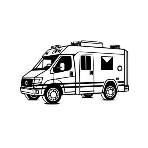 Ambulance Silhouette SVG Design | SVG Files for Cricut & Print