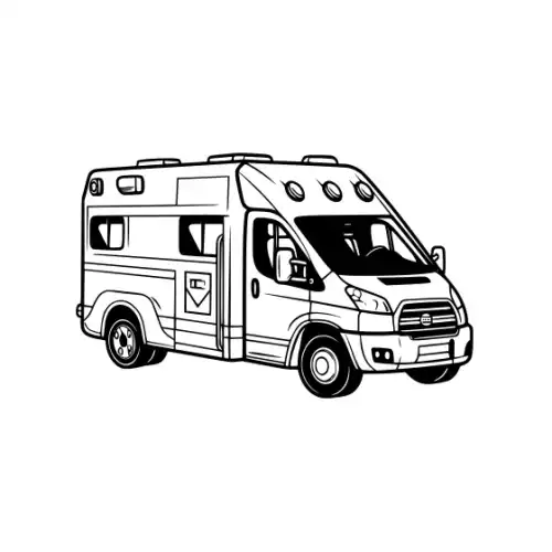 Ambulance Silhouette SVG Design | SVG Files for Cricut & Print