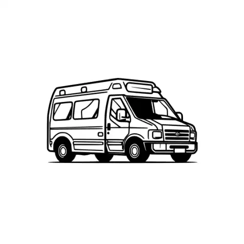 Ambulance Silhouette SVG Design | SVG Files for Cricut & Print
