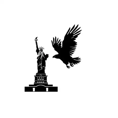 American Eagle Silhouette SVG Design | SVG Files for Cricut & Print