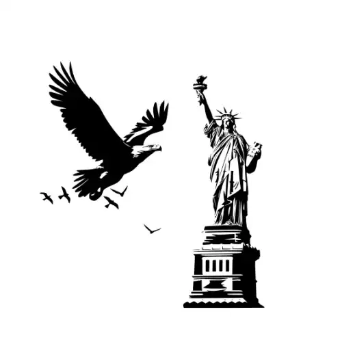 American Eagle Silhouette SVG Design | SVG Files for Cricut & Print