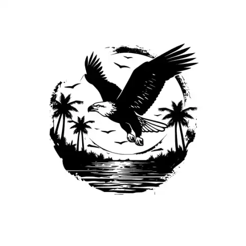 American Eagle Silhouette SVG Design | SVG Files for Cricut & Print