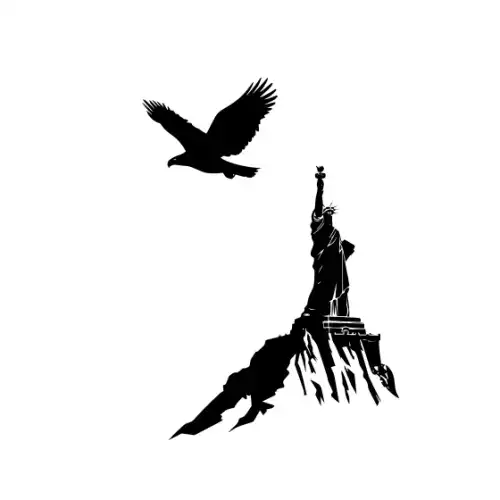 American Eagle Silhouette SVG Design | SVG Files for Cricut & Print