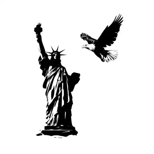 American Eagle Silhouette SVG Design | SVG Files for Cricut & Print