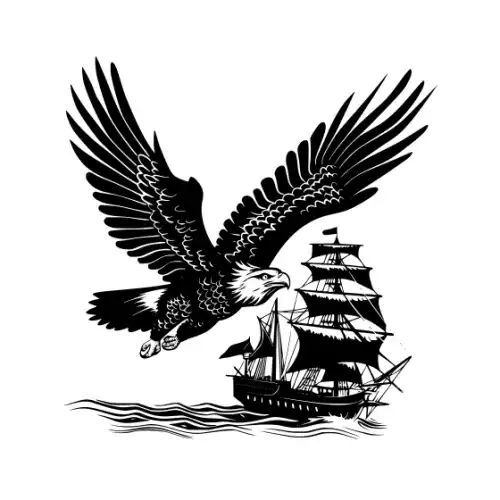 American Eagle Silhouette SVG Design | SVG Files for Cricut & Print