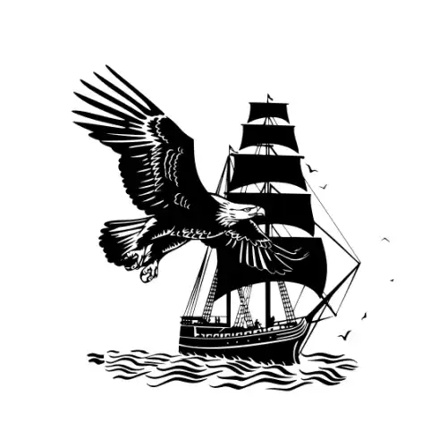 American Eagle Silhouette SVG Design | SVG Files for Cricut & Print