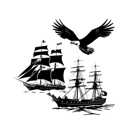 American Eagle Silhouette SVG Design | SVG Files for Cricut & Print