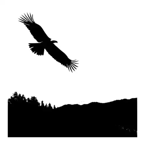 American Eagle Silhouette SVG Design | SVG Files for Cricut & Print