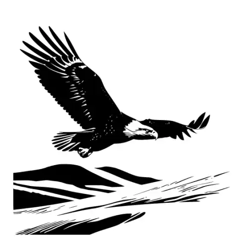 American Eagle Silhouette SVG Design | SVG Files for Cricut & Print