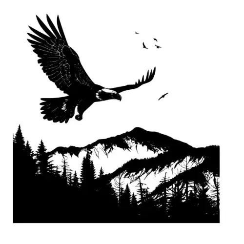 American Eagle Silhouette SVG Design | SVG Files for Cricut & Print