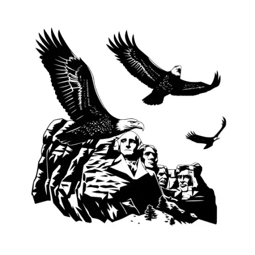 American Eagle Silhouette SVG Design | SVG Files for Cricut & Print