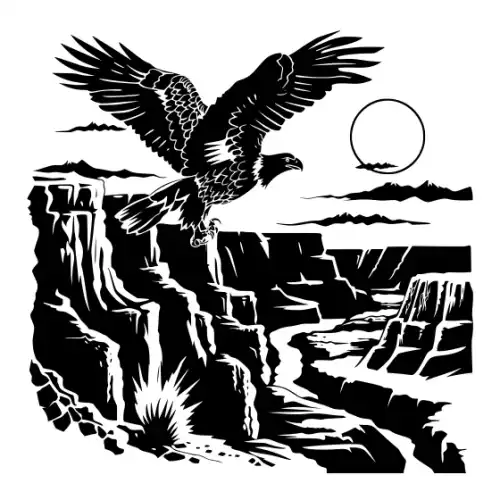 American Eagle Silhouette SVG Design | SVG Files for Cricut & Print