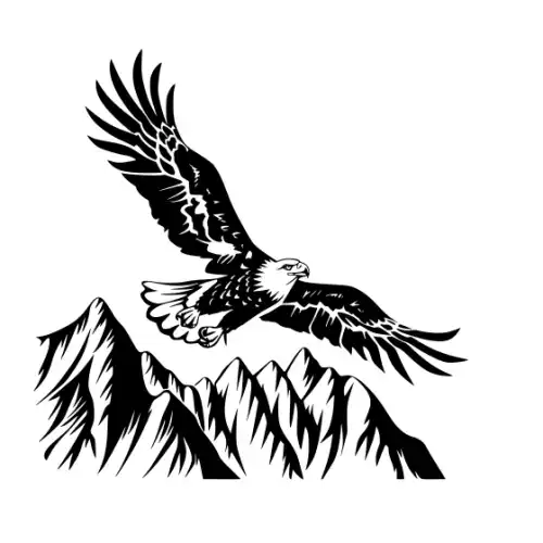 American Eagle Silhouette SVG Design | SVG Files for Cricut & Print