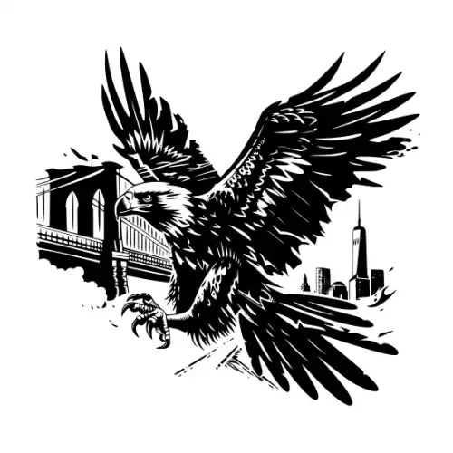 American Eagle Silhouette SVG Design | SVG Files for Cricut & Print