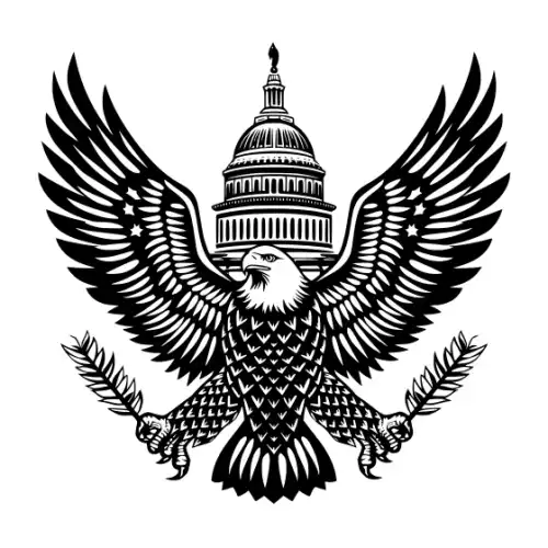 American Eagle Silhouette SVG Design | SVG Files for Cricut & Print