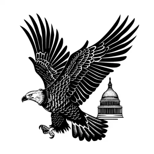 American Eagle Silhouette SVG Design | SVG Files for Cricut & Print