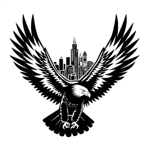 American Eagle Silhouette SVG Design | SVG Files for Cricut & Print