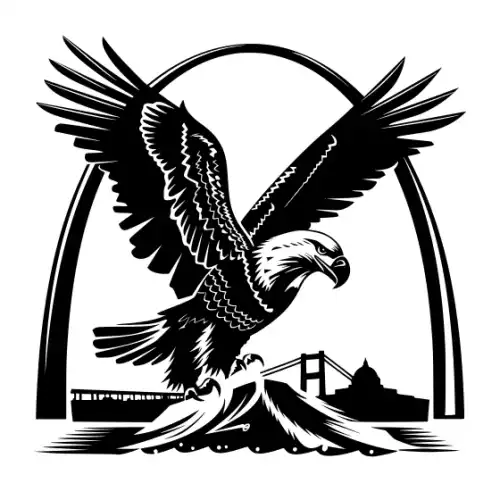 American Eagle Silhouette SVG Design | SVG Files for Cricut & Print