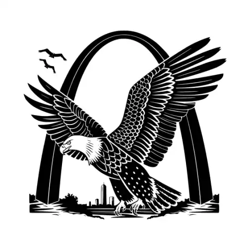 American Eagle Silhouette SVG Design | SVG Files for Cricut & Print