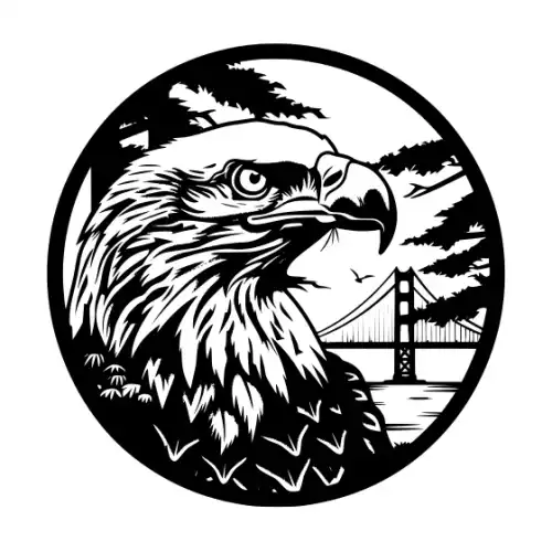 American Eagle Silhouette SVG Design | SVG Files for Cricut & Print