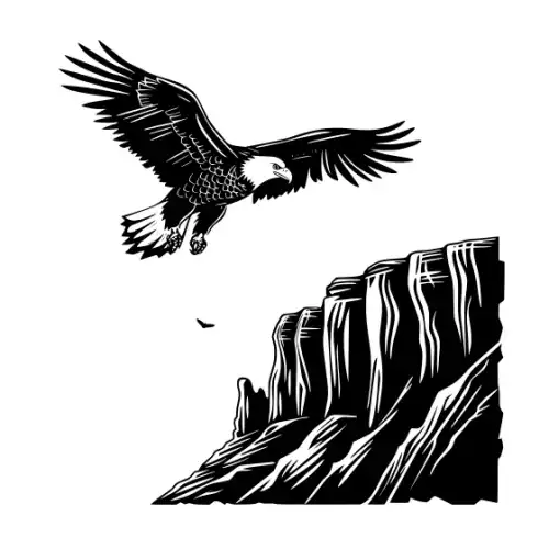 American Eagle Silhouette SVG Design | SVG Files for Cricut & Print