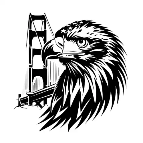 American Eagle Silhouette SVG Design | SVG Files for Cricut & Print