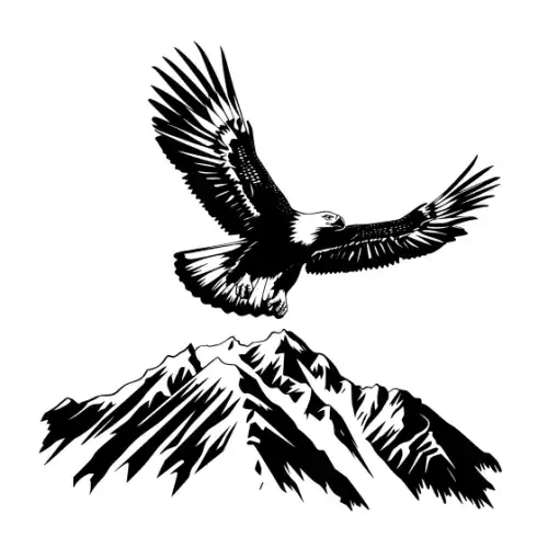 American Eagle Silhouette SVG Design | SVG Files for Cricut & Print
