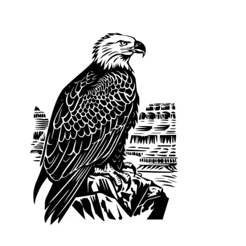 American Eagle Silhouette SVG Design | SVG Files for Cricut & Print