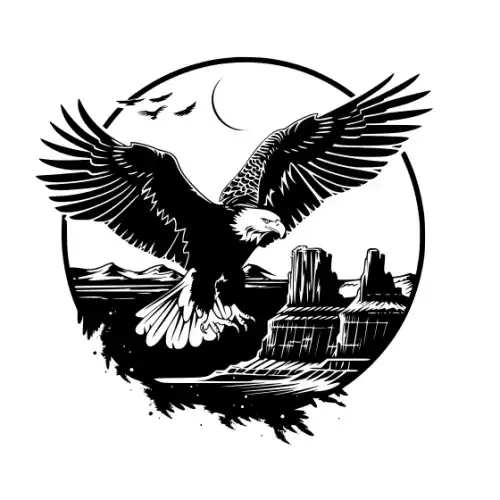 American Eagle Silhouette SVG Design | SVG Files for Cricut & Print