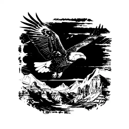 American Eagle Silhouette SVG Design | SVG Files for Cricut & Print