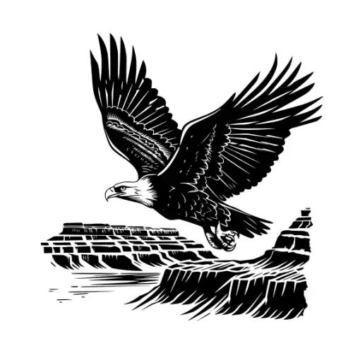 American Eagle Silhouette SVG Design | SVG Files for Cricut & Print