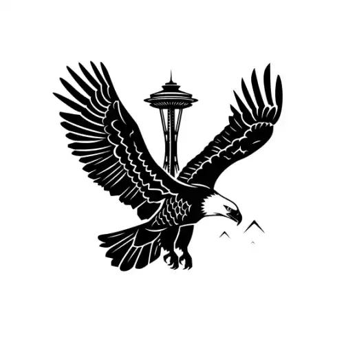 American Eagle Silhouette SVG Design | SVG Files for Cricut & Print