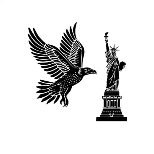 American Eagle Silhouette SVG Design | SVG Files for Cricut & Print
