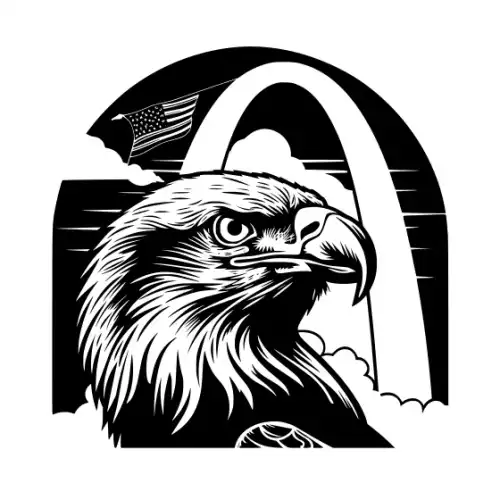 American Eagle Silhouette SVG Design | SVG Files for Cricut & Print