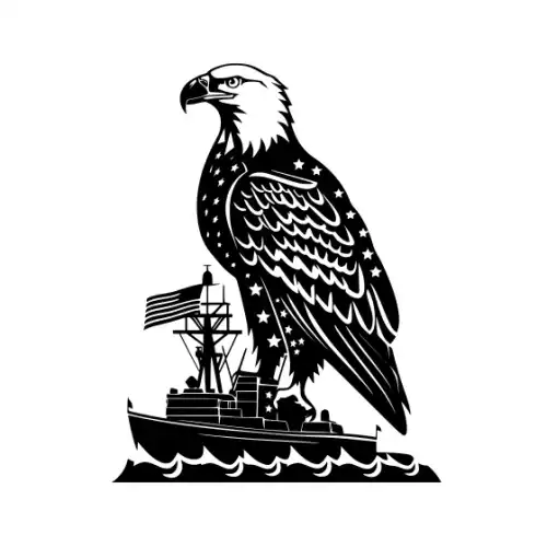 American Eagle Silhouette SVG Design | SVG Files for Cricut & Print