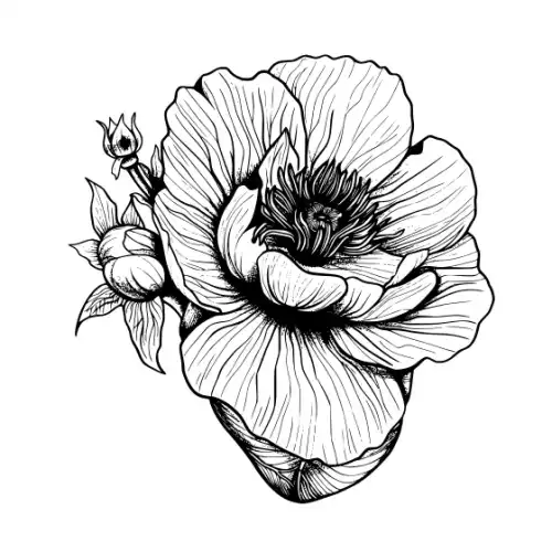 Anatomical Flroal Heart Silhouette SVG Design | SVG Files for Cricut & Print