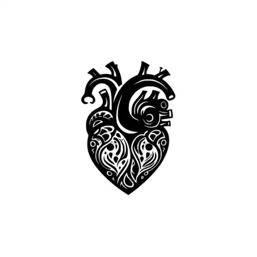 Anatomical Flroal Heart Silhouette SVG Design | SVG Files for Cricut & Print
