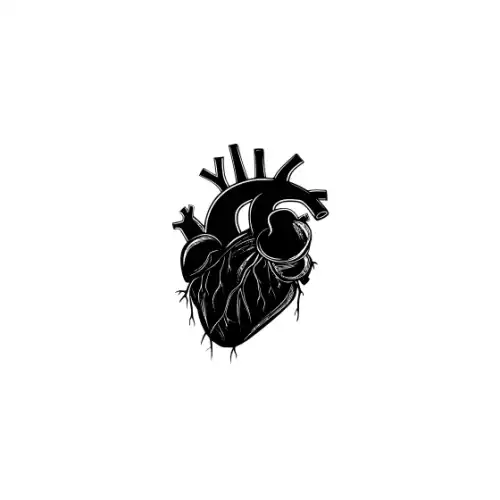 Anatomical Flroal Heart Silhouette SVG Design | SVG Files for Cricut & Print