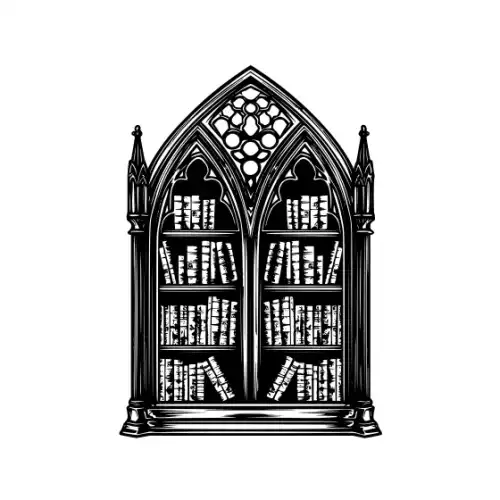 Ancient Book Shelf Silhouette SVG Design | SVG Files for Cricut & Print
