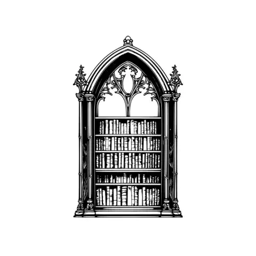 Ancient Book Shelf Silhouette SVG Design | SVG Files for Cricut & Print