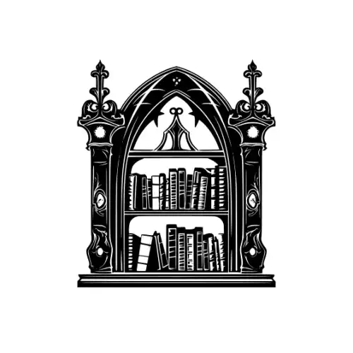 Ancient Book Shelf Silhouette SVG Design | SVG Files for Cricut & Print