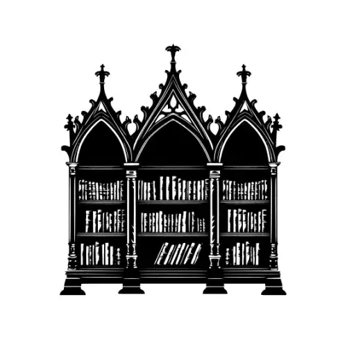 Ancient Book Shelf Silhouette SVG Design | SVG Files for Cricut & Print