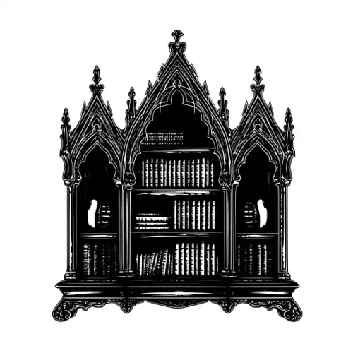 Ancient Book Shelf Silhouette SVG Design | SVG Files for Cricut & Print