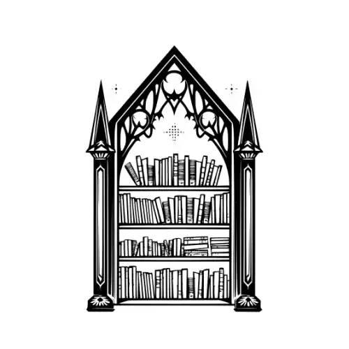 Ancient Book Shelf Silhouette SVG Design | SVG Files for Cricut & Print