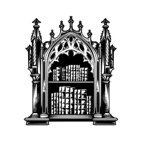 Ancient Book Shelf Silhouette SVG Design | SVG Files for Cricut & Print