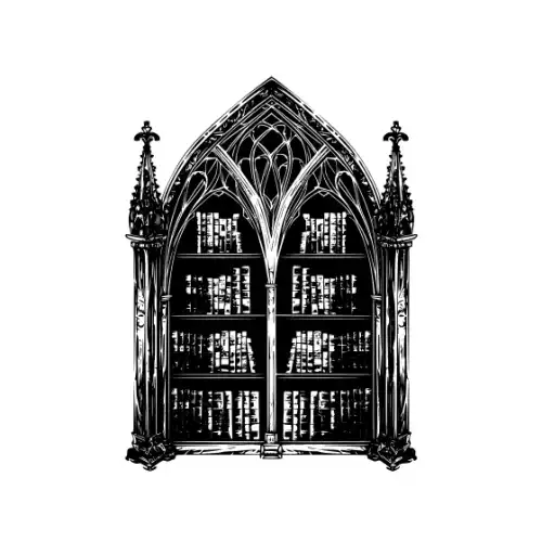 Ancient Book Shelf Silhouette SVG Design | SVG Files for Cricut & Print