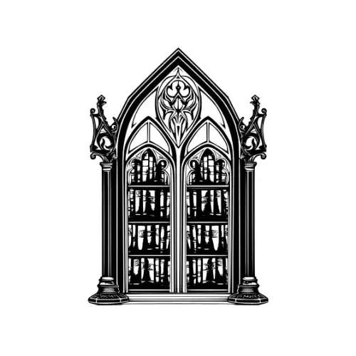 Ancient Book Shelf Silhouette SVG Design | SVG Files for Cricut & Print