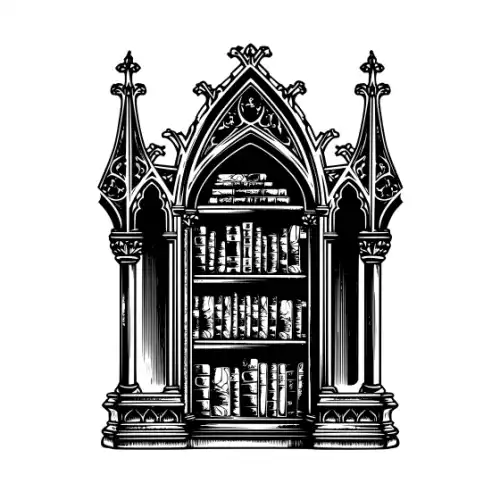 Ancient Book Shelf Silhouette SVG Design | SVG Files for Cricut & Print