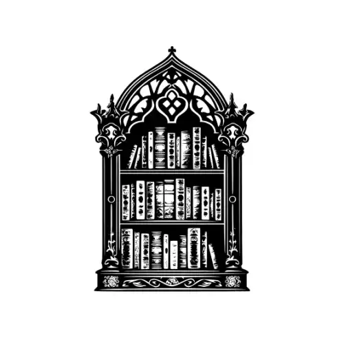 Ancient Book Shelf Silhouette SVG Design | SVG Files for Cricut & Print