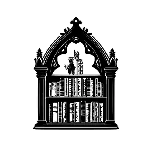 Ancient Book Shelf Silhouette SVG Design | SVG Files for Cricut & Print